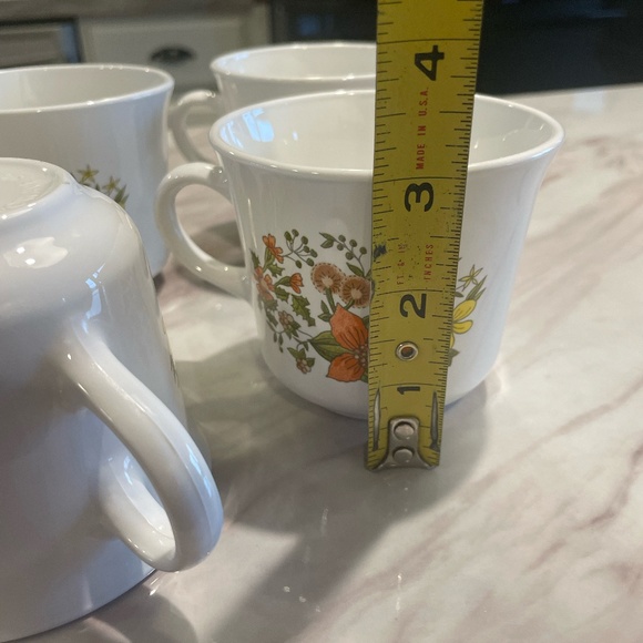 CORELLE BY CORNING SET OF 4 INDIAN SUMMER FLORAL COFFEE/TEA MUGS - Picture 6 of 9